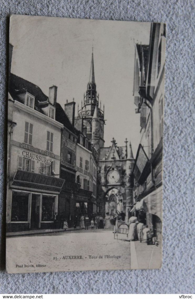 C372, Auxerre, tour de l'horloge, Yonne 89
