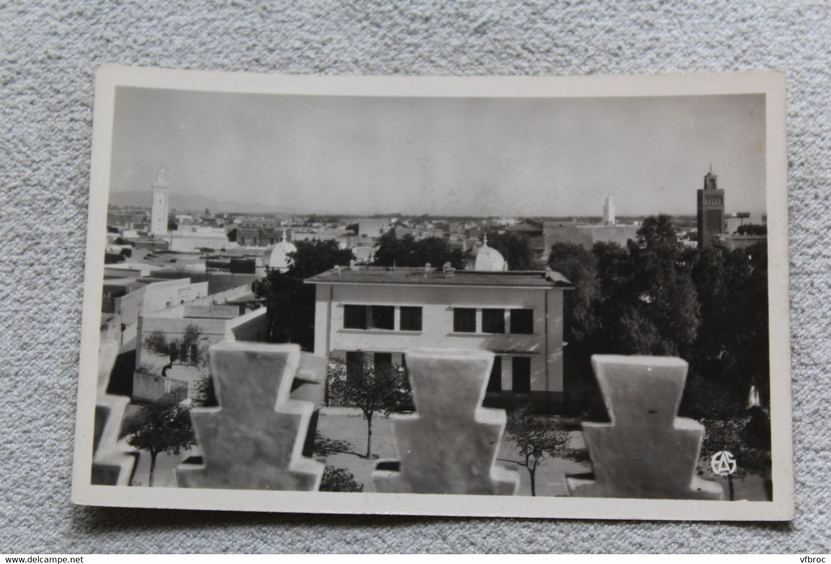 C614, Cpsm, Oujda, vue partielle, Maroc