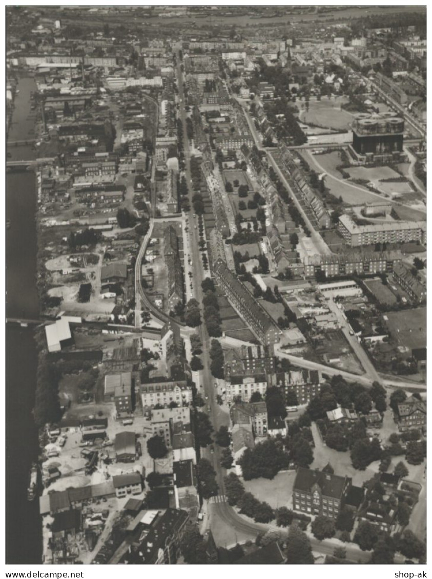 C7561/ Hamburg Wilhelmsburg  Luftaufnahme 24 x 18 cm  ca. 1965