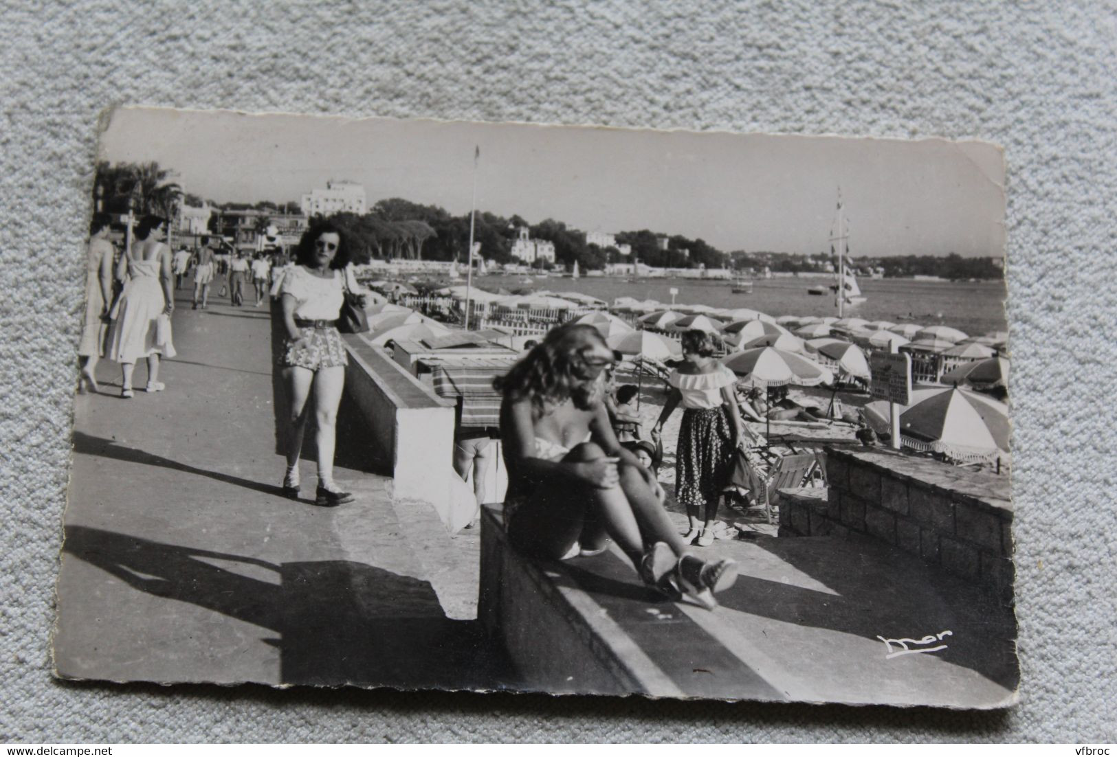 C838, Cpsm, Juan les pins, la plage, Alpes maritimes 06