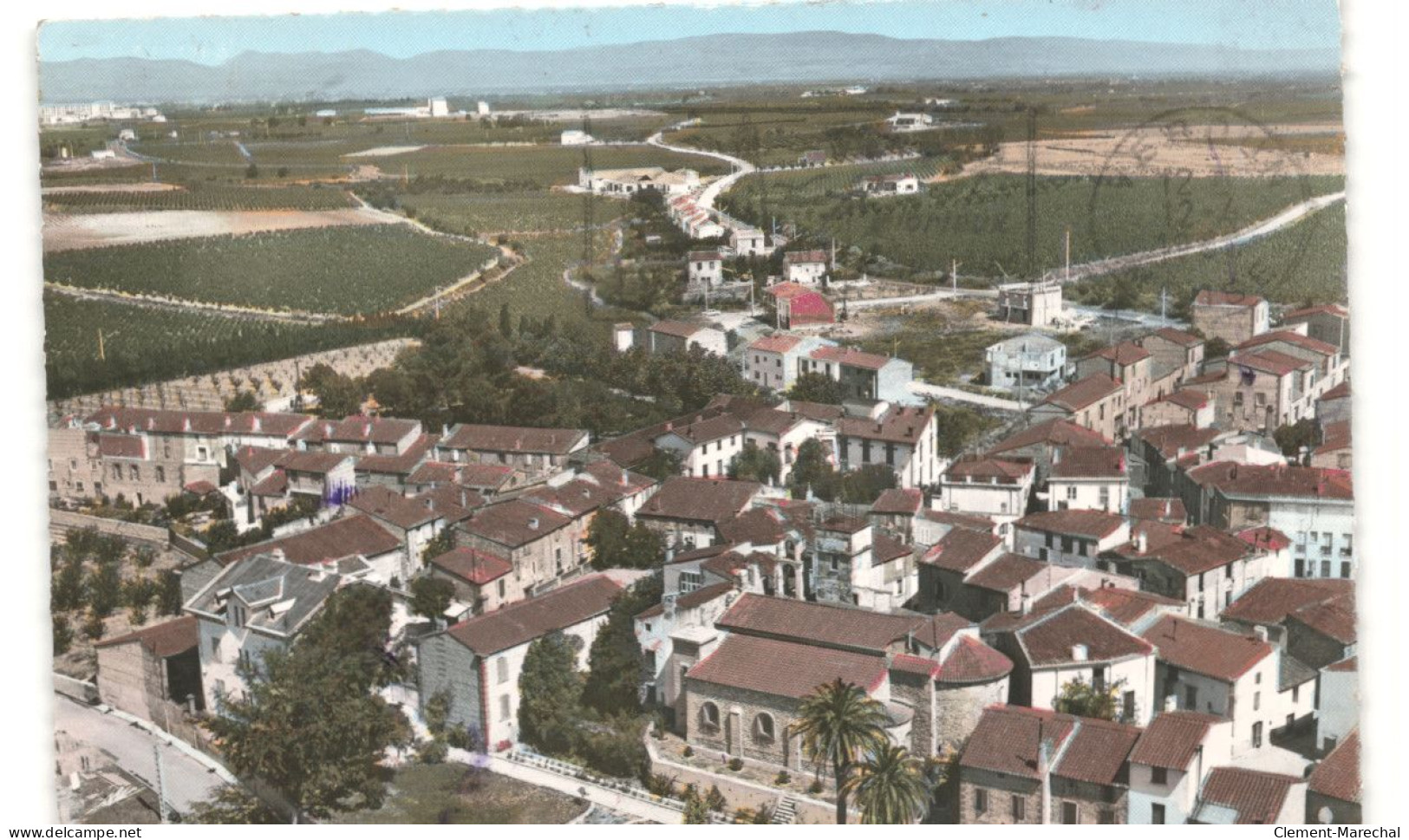 CABESTANY: vue générale vue aérienne 10X15 - très bon état