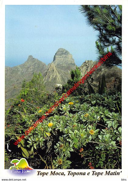 Cabo Verde - Tope Moca - Topona e Tope Matin' - Montanhas ao Queste do Monte Gordo - Cape Verde