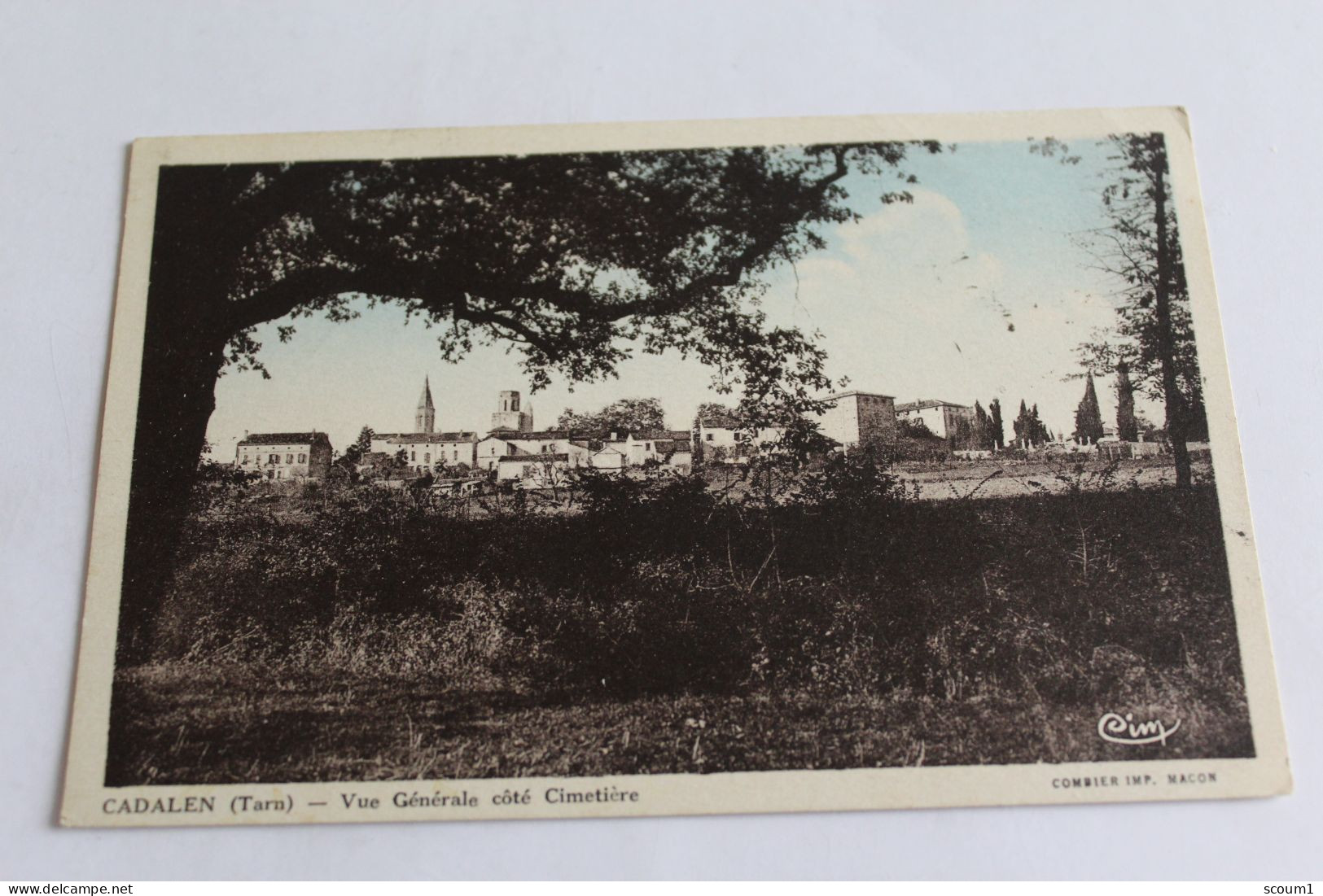 cadalen - vue générale coté cimetière - 1942