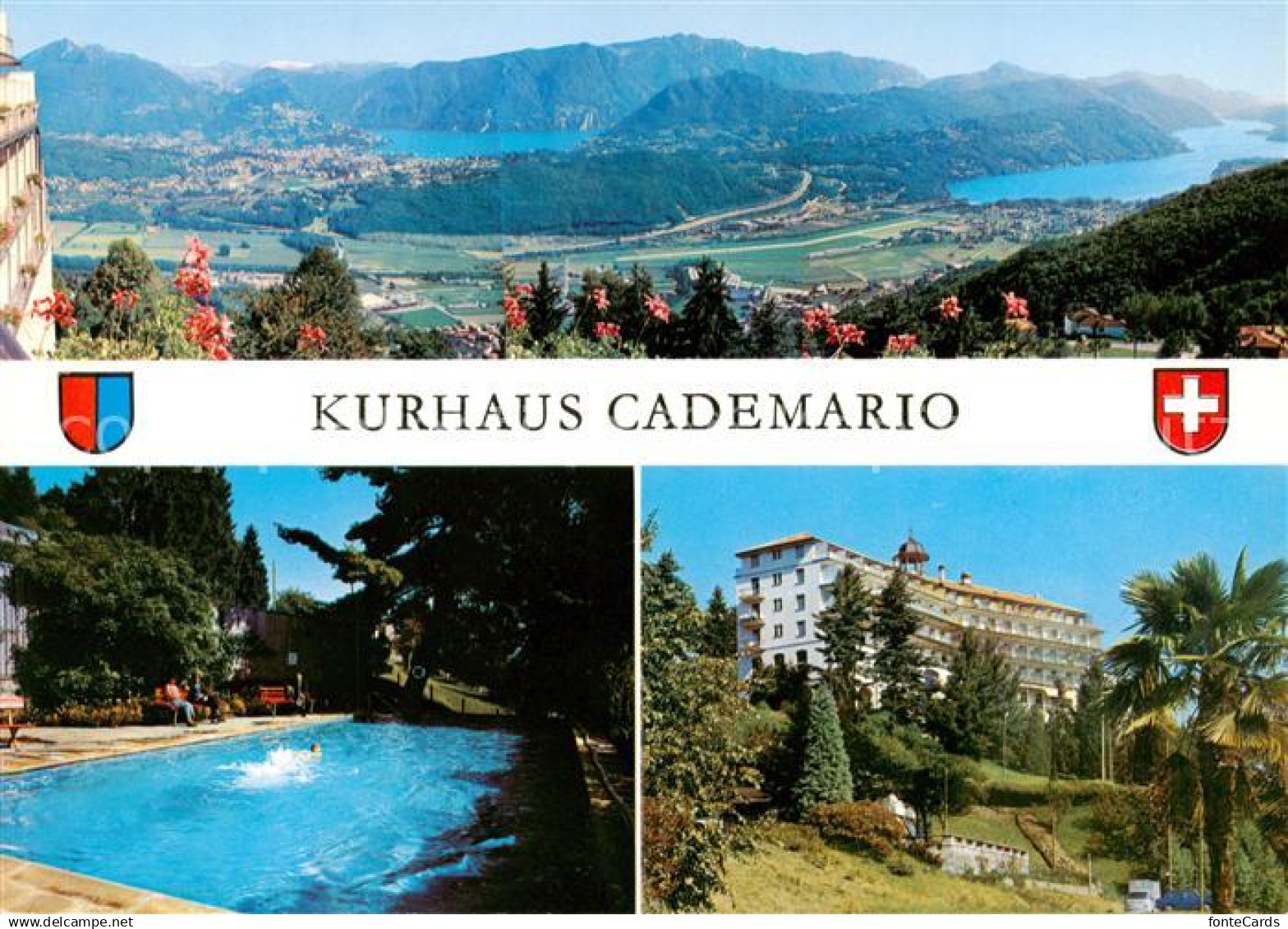 Cademario TI Panorama Kurhaus Cademario Casa di Cura Piscina