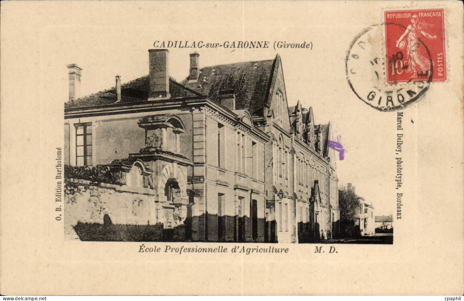 Cadillac sur Garonne CPA Ecole professionnelle d'agriculture