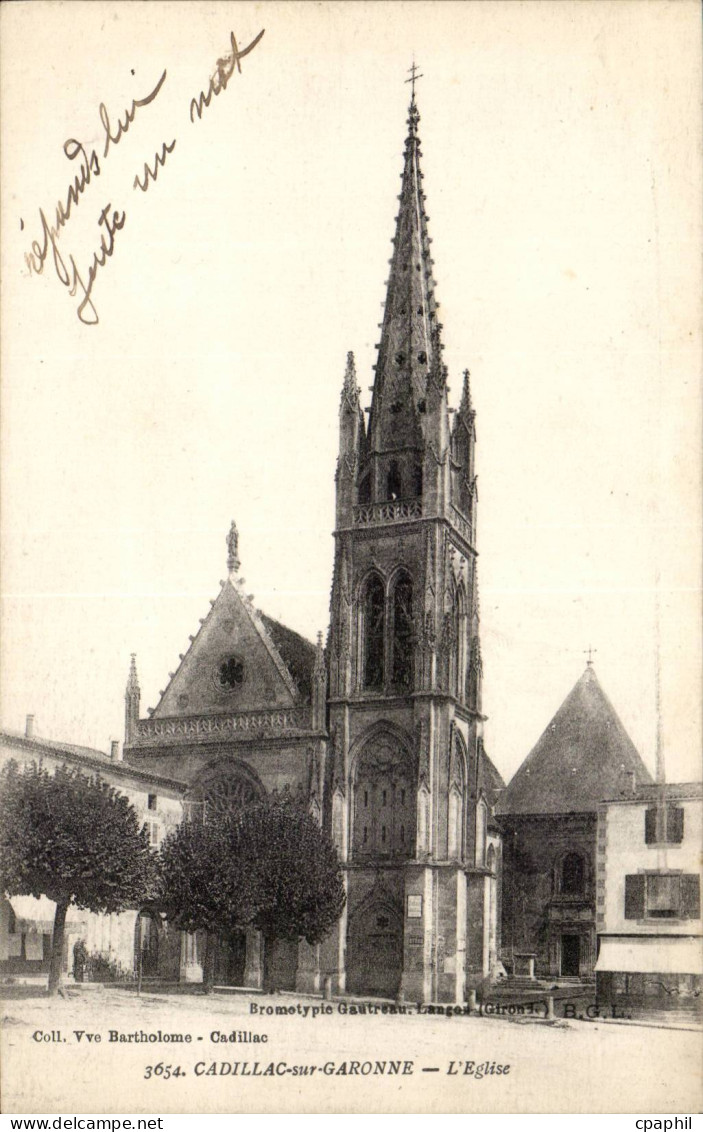 Cadillac sur Garonne CPA L'eglise