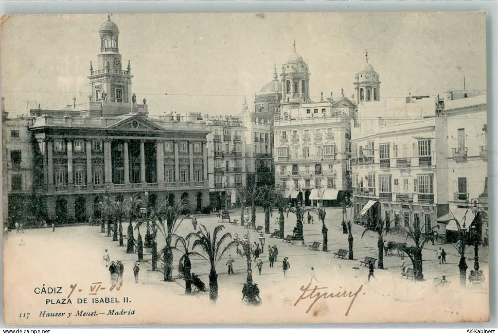 Cadiz 1903 - Plaza de Isabel II. - 52230397