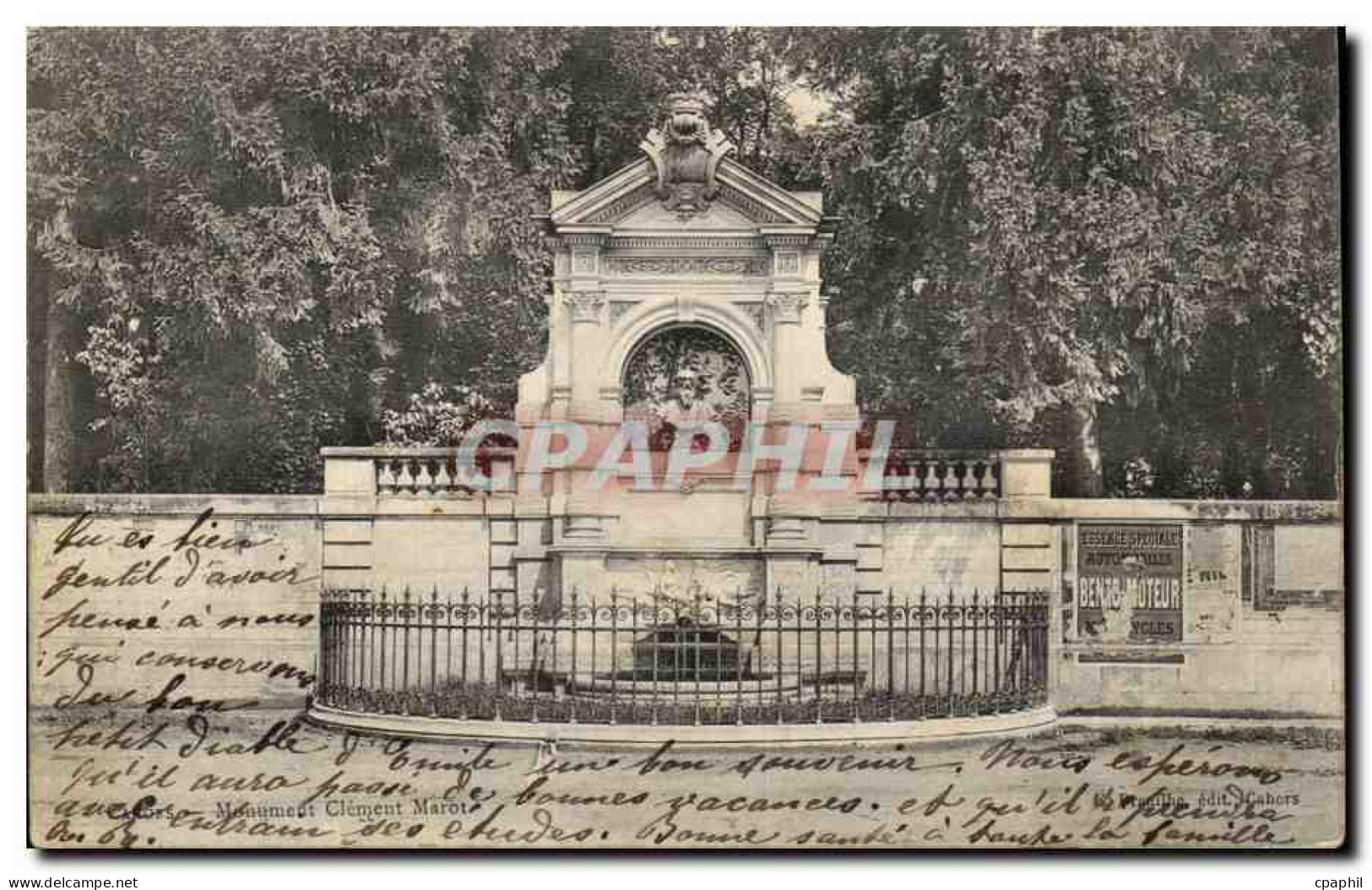 Cahors CPA Monument Clement Marot