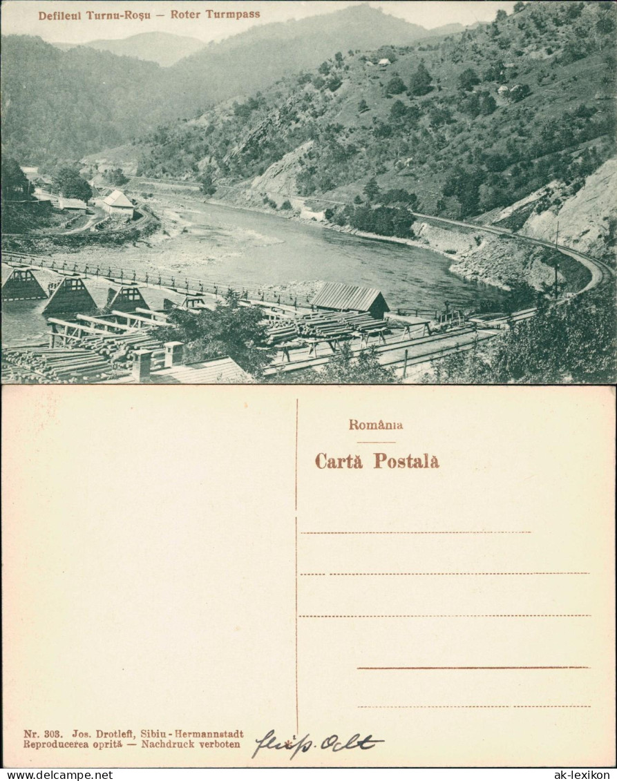 Caineni Câineni Roter Turmpass Brücke, Holzlagerpass Rumania Rumänien 1915