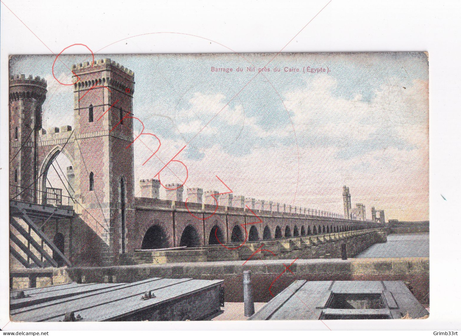 Caïro - Barrage du Nil près du Caire - postkaart