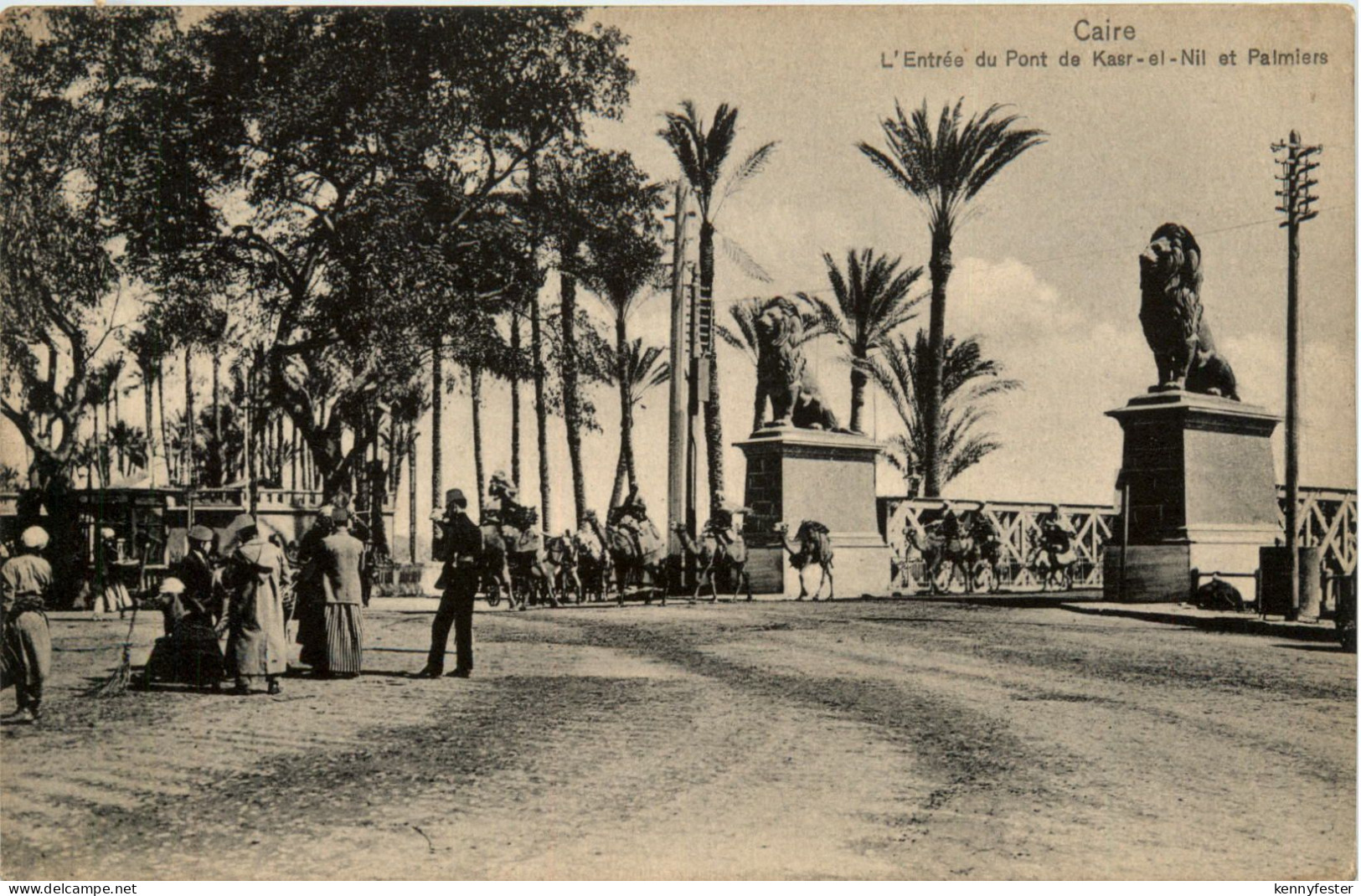 Cairo - Entree du Pont de Kasr-el-Nil