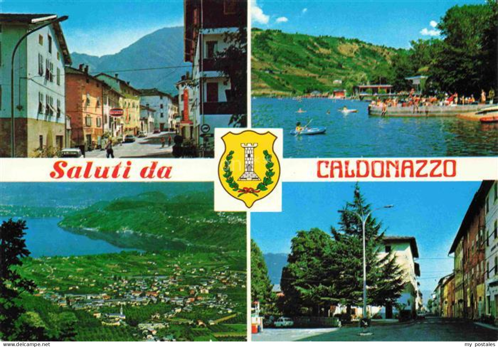 Caldonazzo Trient Trentino-Alto Adige IT Ortspartien Strand Fliegeraufnahme