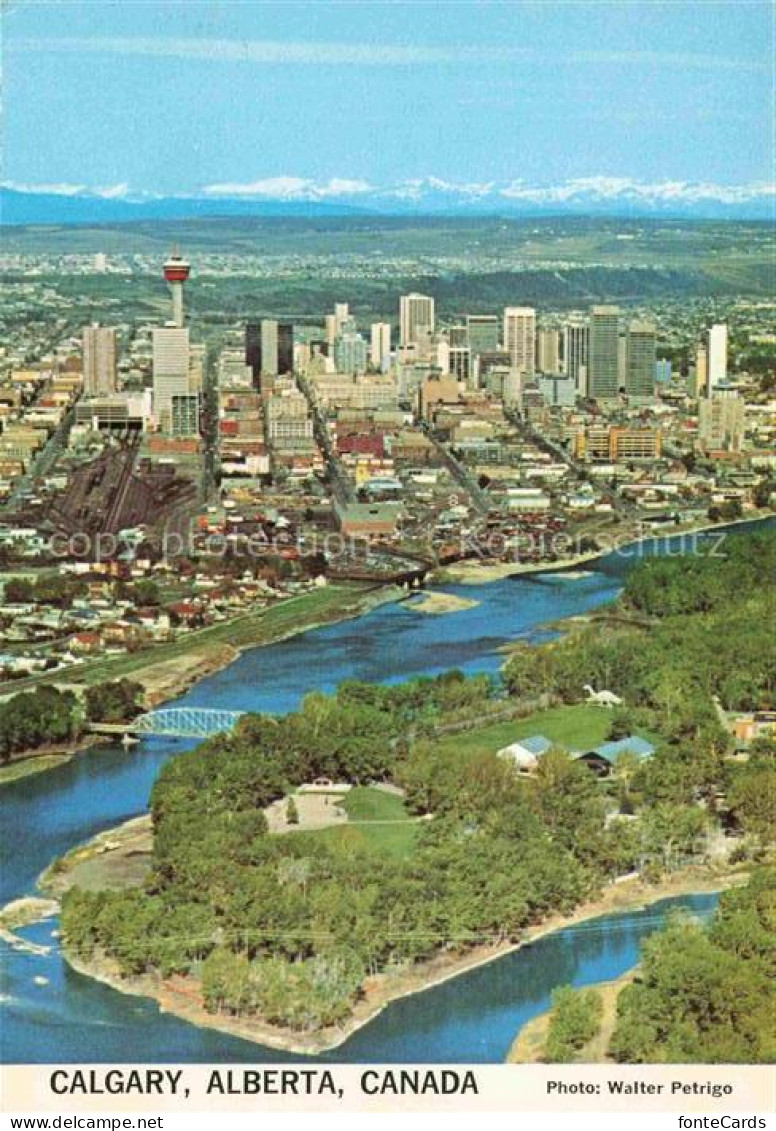 Calgary Alberta Canada View of the city from the Calgary Zoo to the Rocky Mounta