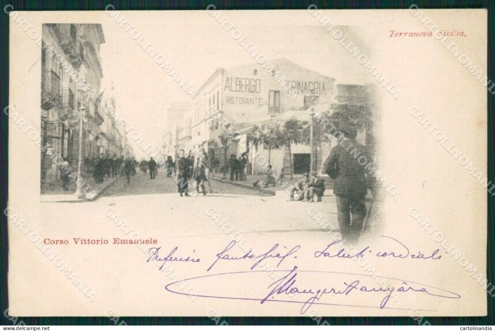 Caltanissetta Gela Terranova Sicilia cartolina XB4028