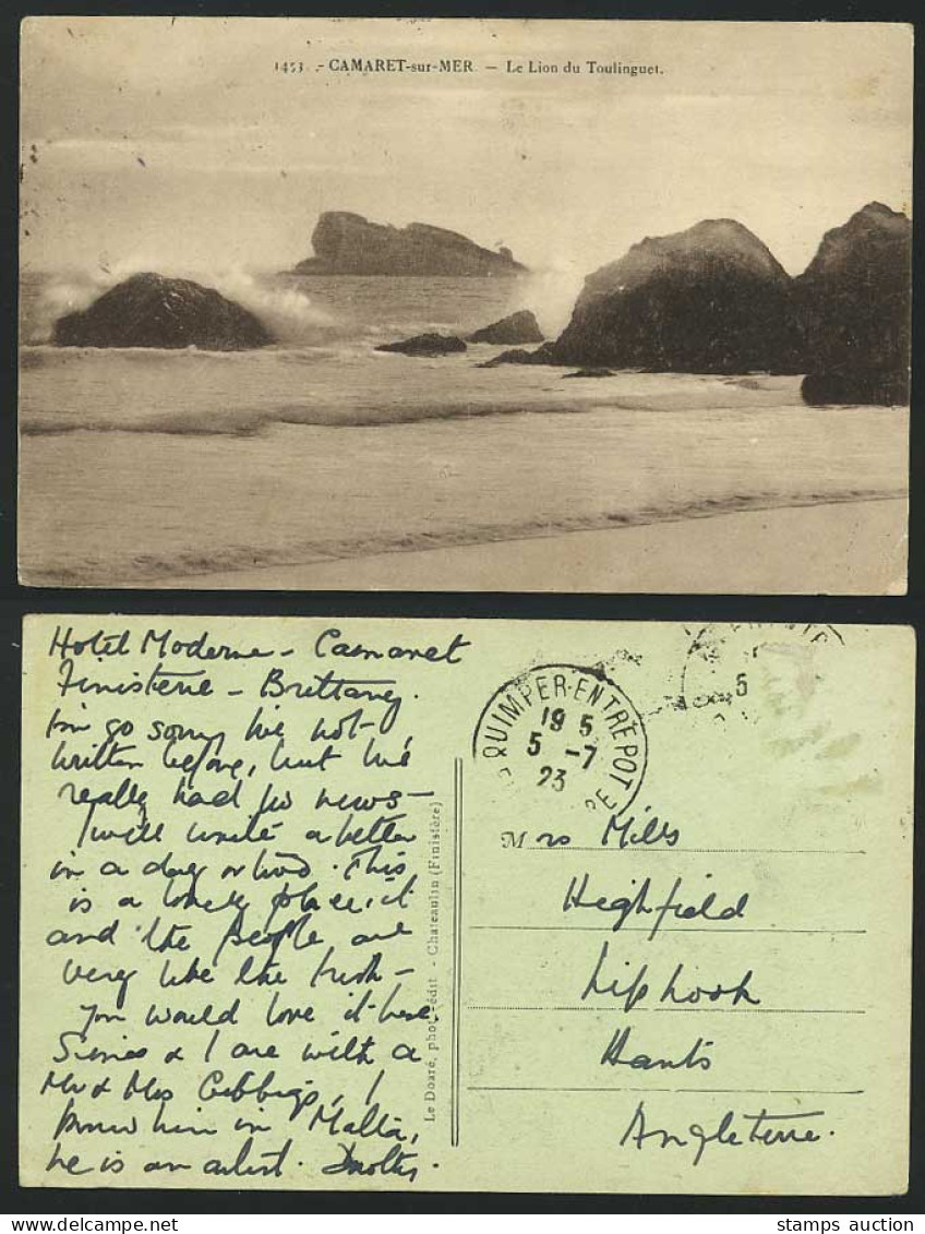Camaret-sur-Mer 1923 Old Postcard Le Lion du Toulinguet