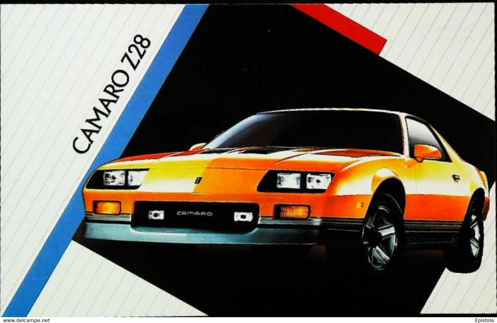 ► CAMARO Z28 1986 - Publicté Automobile Américaine (Litho. U.S.A.) - Roadside