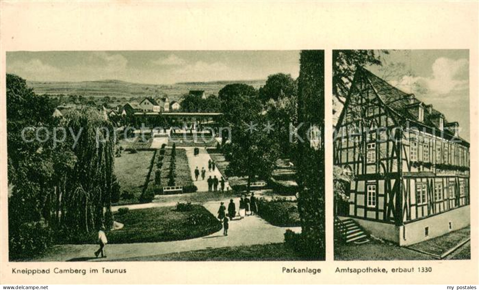 Camberg Bad Parkanlage Amtsapotheke Fachwerkhaus