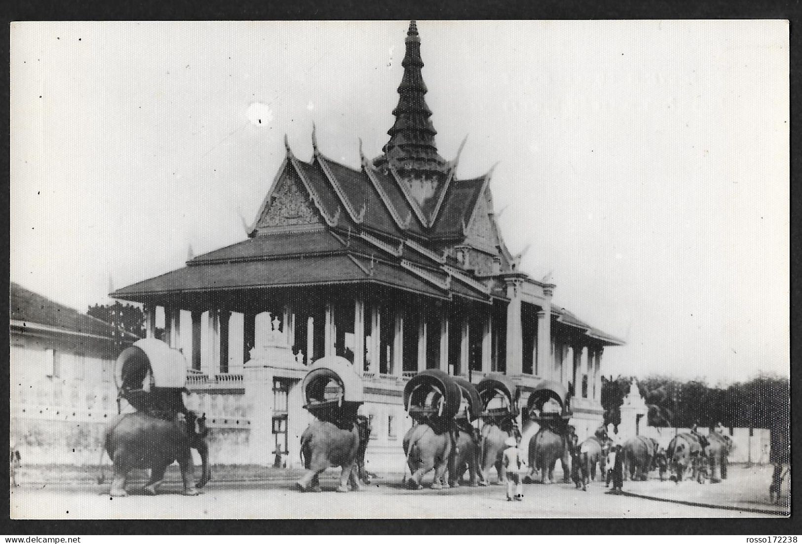 Cambodge Phnom Penh Les Elephants royaux postcard not used