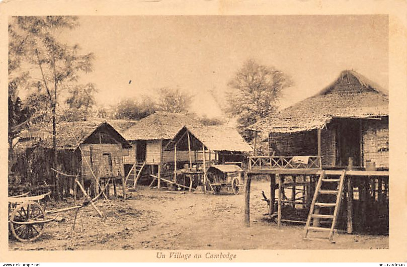 Cambodge - Un village au Cambodge - Ed. A. Breger Frères
