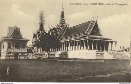 indochina, Cambodia, PNOM PENH, Royal Palace, Throne Room (1910s) Postcard