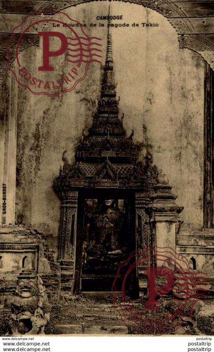 RPPC  CAMBODGE LE BOUDHA DE LA PAGODE DE TAKOI
