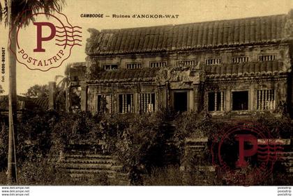 RPPC  CAMBODGE  RUINES D'ANGKOR  WAT