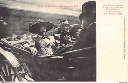 Cambodge - S. M. Sisowath, Roi du Cambodge à Nancy en 1906 - Entrée de sa Majesté - Ed. Bergeret