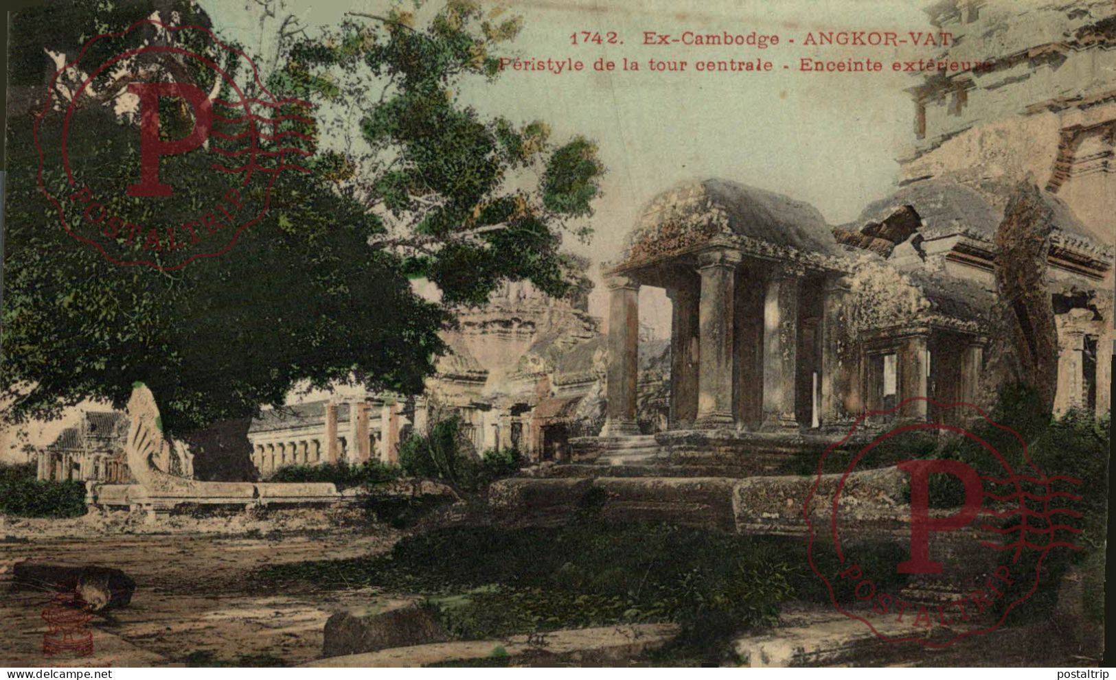 CAMBOYA. CAMBODGE. Angkor Vat - Péristyle de la Tour centrale - Enceinte extérieure