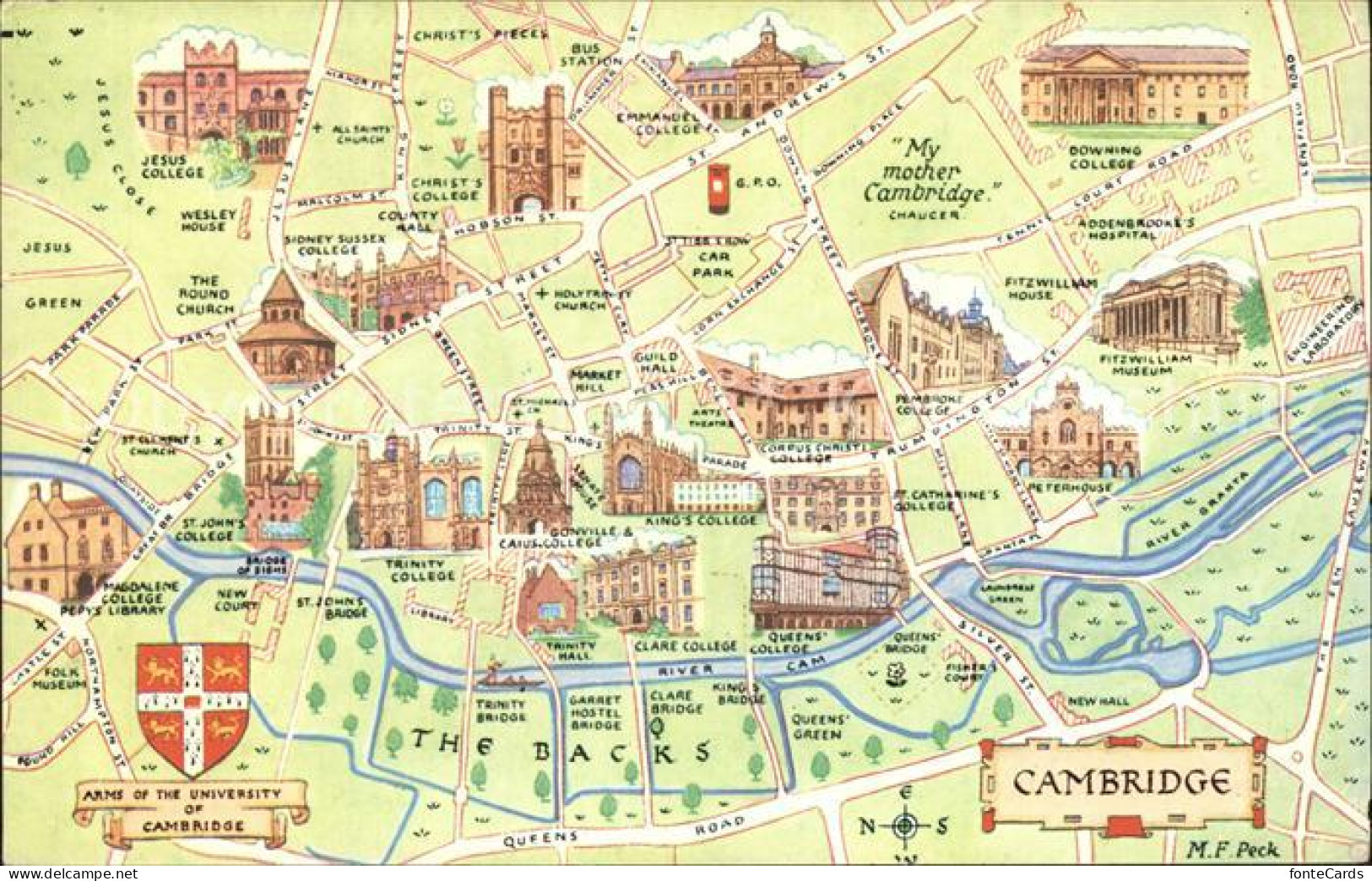 Cambridge Cambridgeshire uebersichtskarte