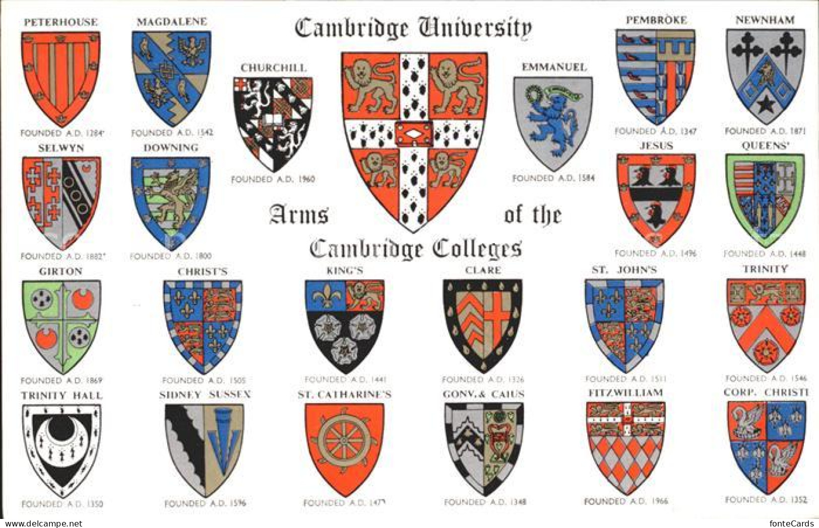 Cambridge Cambridgeshire University and Cambridge Colleges Wappen