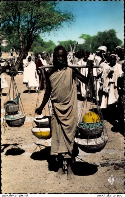 CPA Abeche Tschad, Femmes au Marche