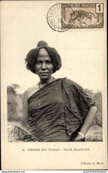 CPA Tschad, Femme du Tchad, Race Blanche