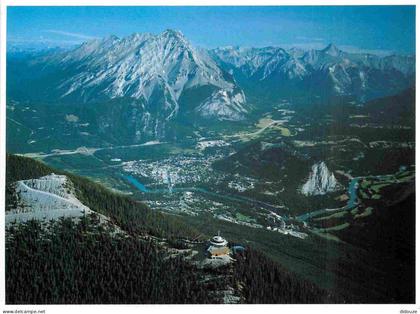 Carte Postale - Canada - Banff - Sulphur mountain - banff national park canada - vue aérienne - Alberta - CPM - Voir Sca