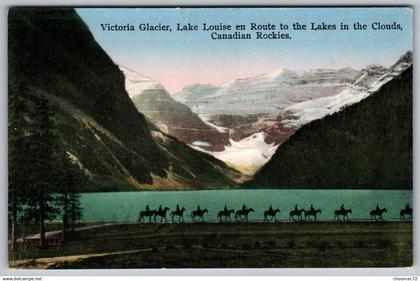 (Canada) Alberta 035, Lac Louise, Novelty Mfg & Art Co, Victoria Clacier, Lake Louise en Route to the Lakes