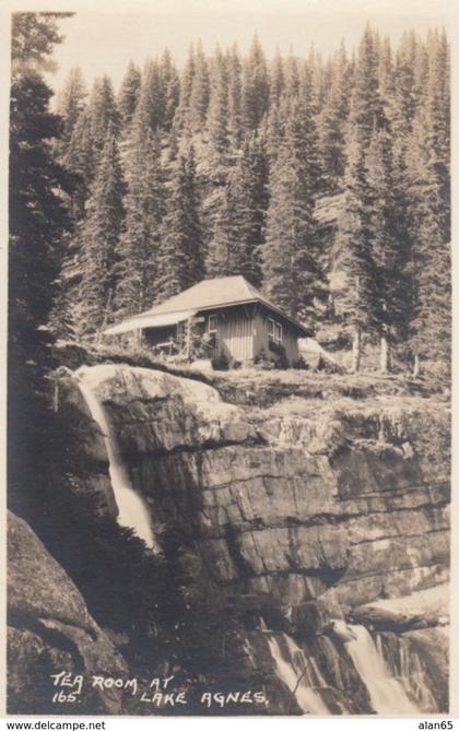 Lake Agnes Alberta Canada, Near Lake Louise, Tea Room, c1910s Vintage Real Photo Postcard