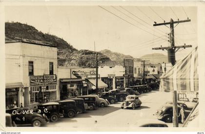 PC CANADA, BRITISH COL, OLIVER, STREET VIEW, REAL PHOTO POSTCARD (b6296)