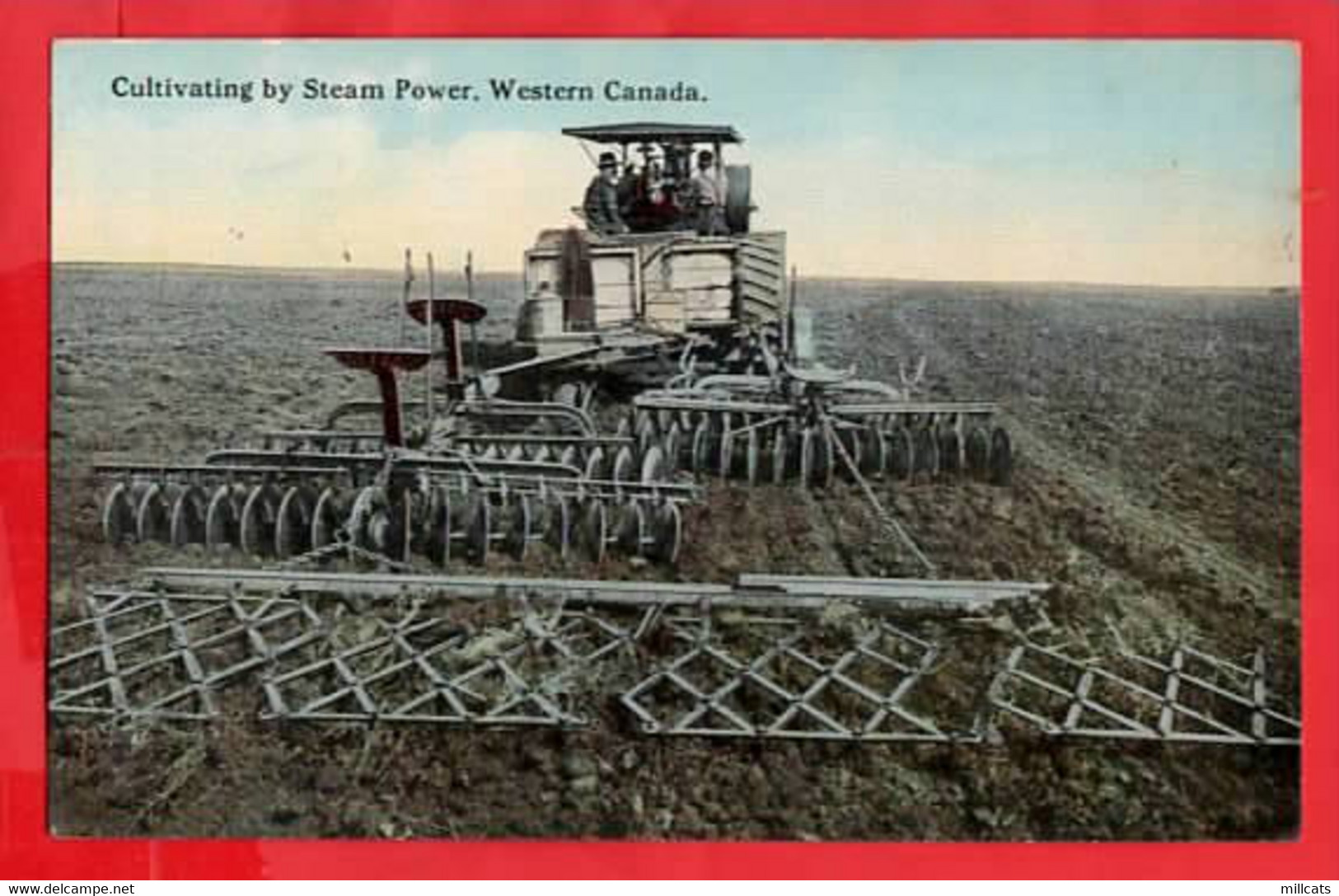 CANADA   CULTIVATING BY STEAM POWER    TRACTOR PLOUGHING