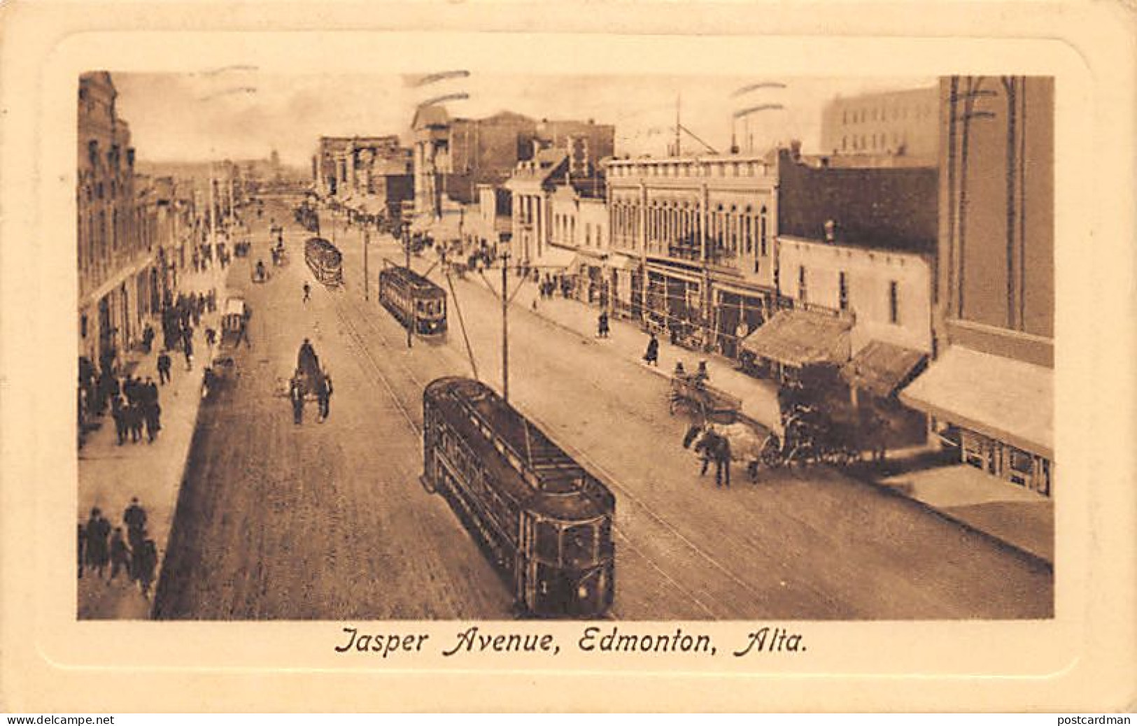 Canada - EDMONTON (AB) Jasper Avenue - Streetcar Tram - Publ. C. S. Co. W. 660