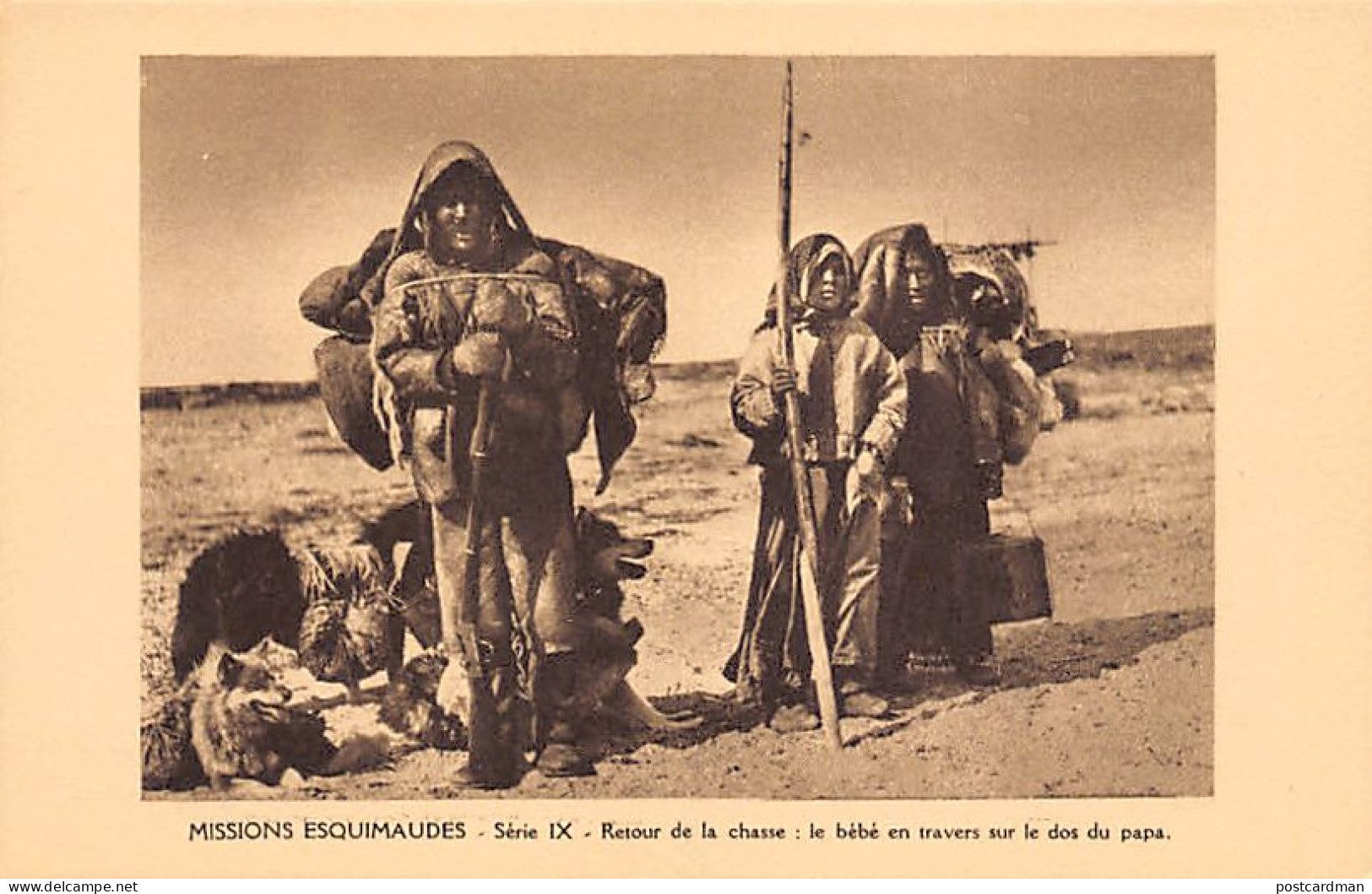 Canada - Eskimo missions, Nunavut - Eskimos returning from hunting - Publ. Oblate Missionaries of Mary Immaculate - Seri
