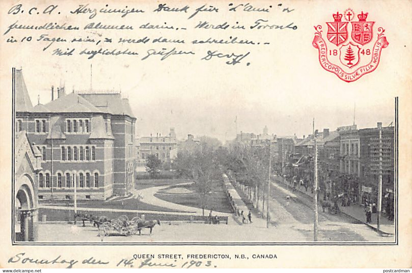 Canada - FREDERICTON (N.B.) Queen Street - Publ. unknown
