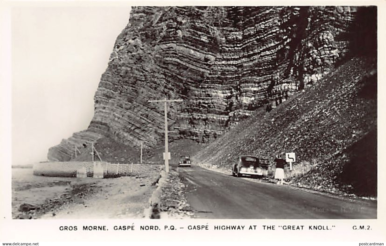 Canada - GASPÉ (QC) Gros Morne, Gaspé Nord - Gaspé highway at the Great Knoll - CARTE PHOTO - Ed. H.V. Henderson 2