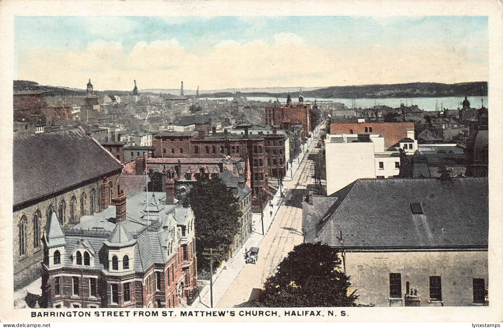Canada Halifax Barrington St From St Matthew's Church postcard C376