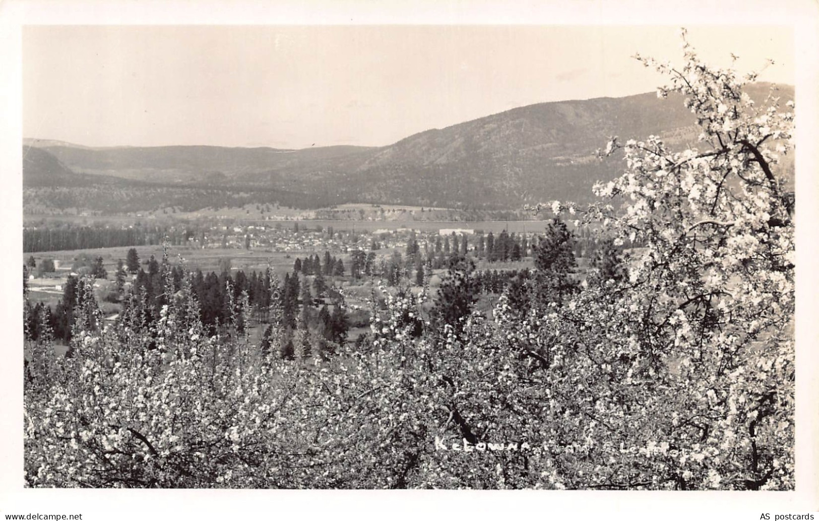 Canada Kelowna General View RPPC vintage postcard B777