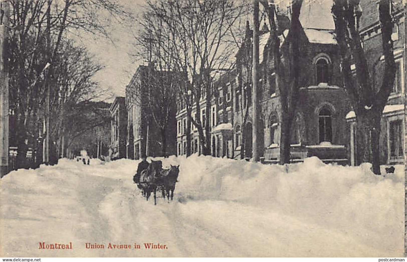 Canada - MONTREAL - Union Avenue in winter - Publ. Montreal Import Co. 238