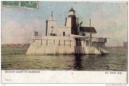 CANADA BEACON LIGHT IN HARBOUR SAINT JOHN M.B.