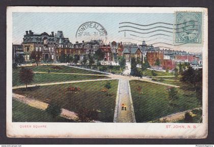Postcard, CANADA, St. John, Queen Square