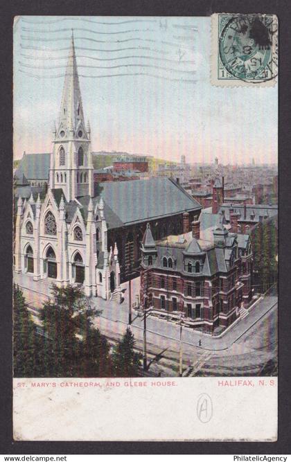 Postcard, CANADA, Halifax, St. Mary's Cathedral and Glebe House
