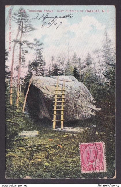 Postcard, CANADA, Halifax, "Rocking Stone"