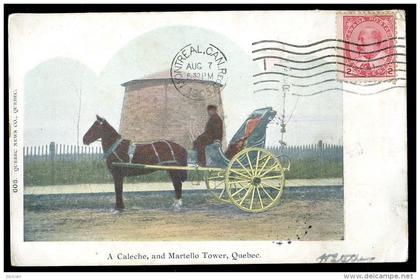 cpa du Canada Quebec , A Calleche and Martello Tower  JA15 65