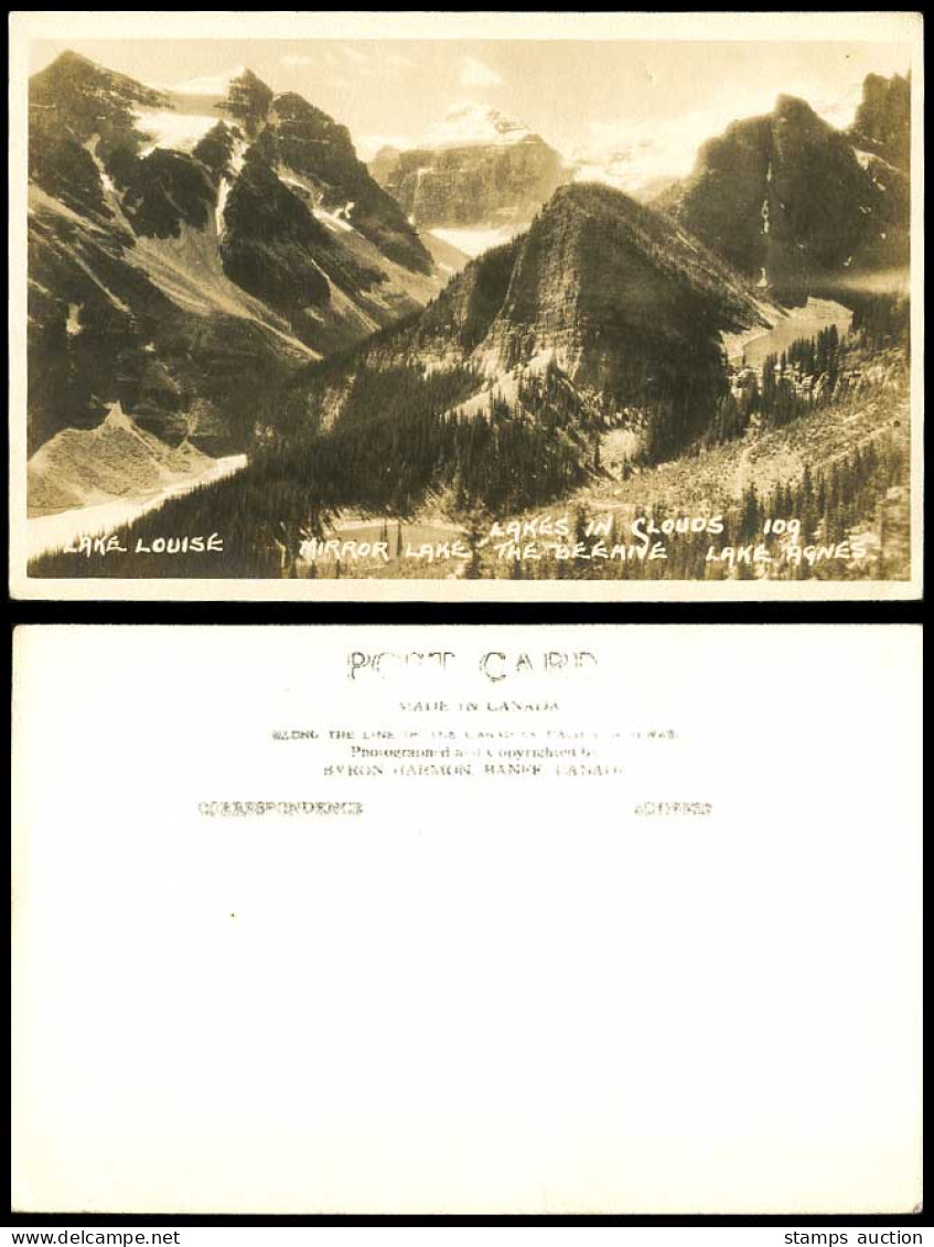 Canada Old Postcard Lake Louise Mirror Lake The Beehive Lake Agnes, Lakes Clouds
